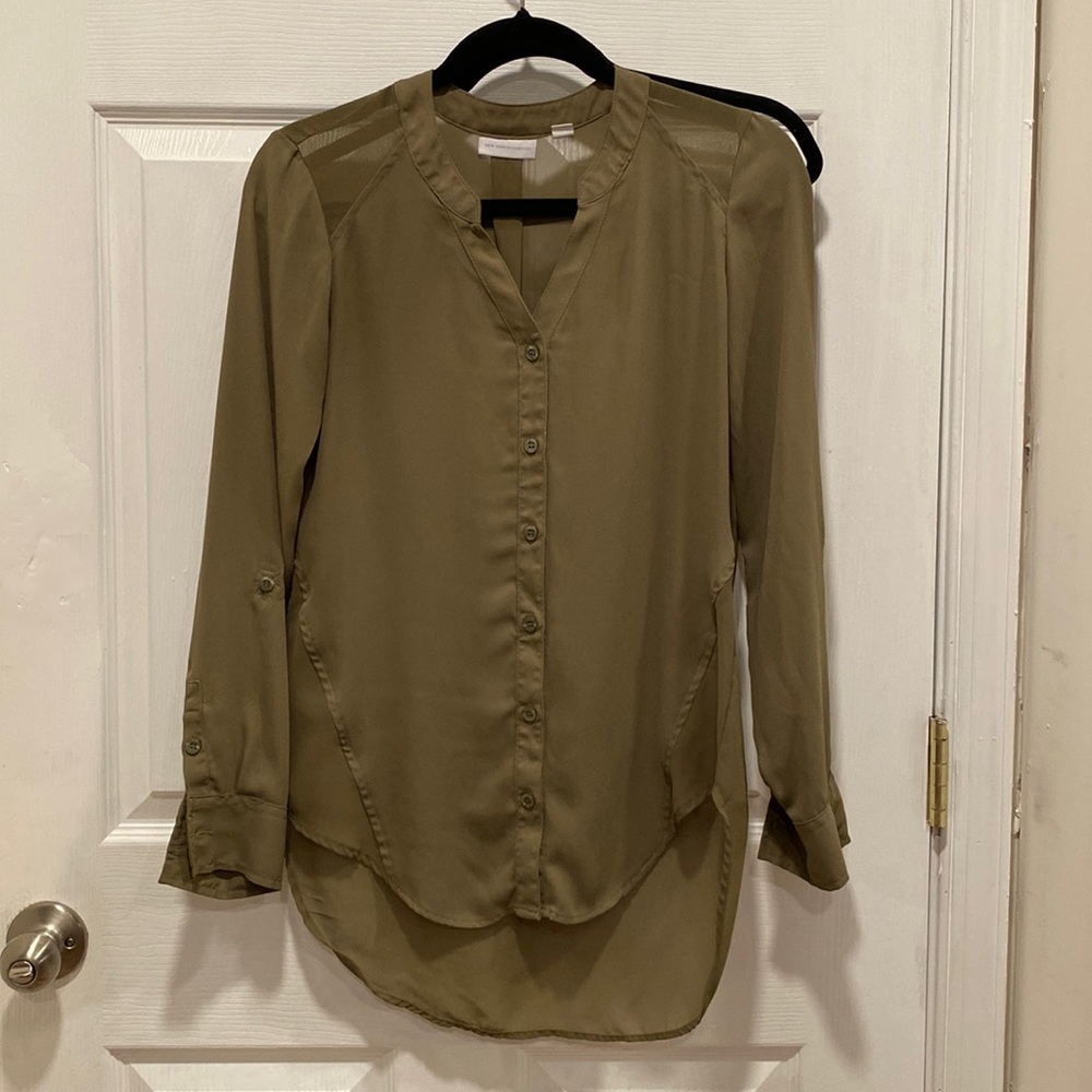 Olive green work blouse